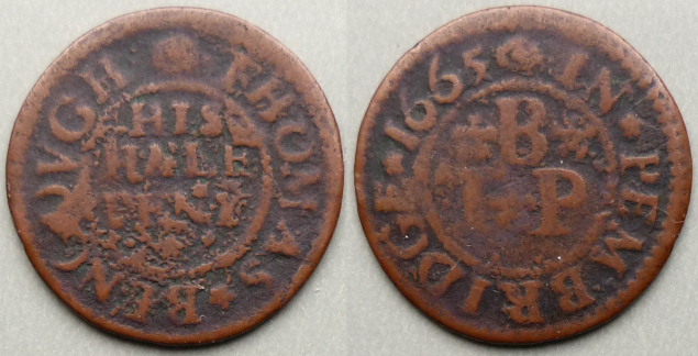 Pembridge, Thomas Bengough 1665 halfpenny